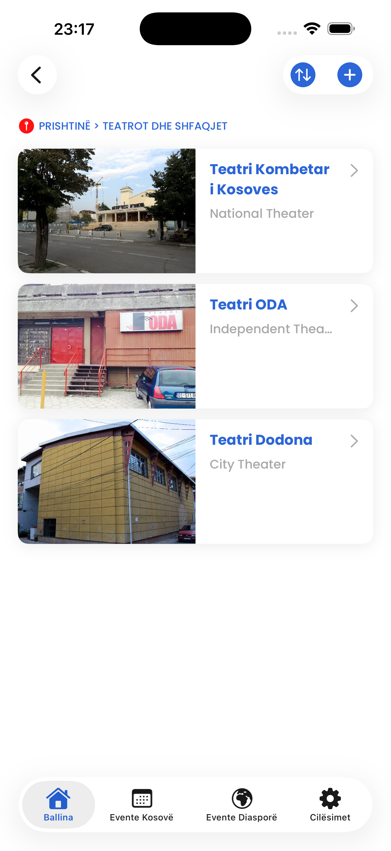 Theaters — Prishtina